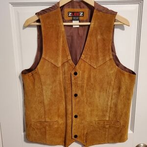 Men's Vintage ZLEEZ Tan Suede Vest
